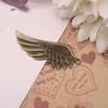 Colgante de plumas con alas de ángel retro, tamaño grande y pequeño, hecho a mano, accesorios de joyería de aleación, venta al por mayor