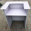 Soporte de Exhibición de Hierro con Tres Estantes, Mesa de Degustación para Supermercado, Mesa Promocional, Estantería de Exhibición de Tablero de PVC, Vitrina, Estantería de Exhibición para Puesto