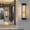 Nueva lámpara de pared vintage impermeable para exteriores alimentada por energía solar estilo chino para patio de villa, balcón, entrada, terraza y iluminación de pared exterior