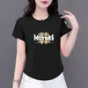 Camiseta de Manga Corta Estilo Mamá para Mujer, Comercio Exterior Transfronterizo, Talla Grande Holgada, Adelgazante, Cubre Vientre, Top Estilo Coreano, Camiseta