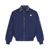 Jaqueta Aviador Falsa de Duas Peças Estilo Americano Ares para Homens, Harrington Harrington de Gola Reversível High Street Nicho Solta Patchwork Xadrez Casaco