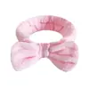 Diadema de Franela para Lavado Facial Transfronteriza, Diadema para Maquillaje, Muñequeras de Felpa para Lavado, Diadema Gruesa con Lazo de Mariposa, Hecho a Medida