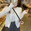 Cárdigan Blanco para Mujer Nuevo Primavera Otoño Tejido de Cachemir Chaqueta Otoño Invierno Conjunto Abrigo Suéter
