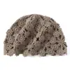 Gorro de Cachemira para Mujer 100% Cachemira Pura Estilo Nuevo Hecho a Mano de Tres Hilos Corte Flor de Ciruelo Baotou Protección para Orejas Gorro Cálido