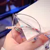 Gafas Sin Marco de Titanio Puro Estilo Puro Deseo con Bordes Cortados en Diamante para Mujer, Adecuadas para Miopía, Hipermetropía, Astigmatismo, Fotocromáticas, Gafas Wanxin Driver Antirreflejos