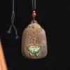Venta Directa de Fábrica del Popular Colgante de Lujo Negro y Dorado del Dios de la Riqueza con un Buda sin Rostro, Adecuado para Colgar en el Cuello o en el Coche