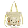 Bolso Tote Transfronterizo de Nuevo Estilo para Mujer, Bolso de Tutoría Estudiantil Estilo Ins, Bolso de Hombro Cruzado de Gran Capacidad, Bolso de Mano para Tutoría