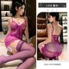 Lingerie Sexy Roxo Puro Desejo Pijama Sexy Flertando na Cama Uniforme Suspensórios Renda Renda Livre Camisola 1355