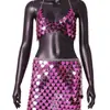 AYJ2026 Modelo Nuevo Directo del Fabricante, Transfronterizo Europeo y Americano Discoteca Vestido de Acrílico con Lentejuelas Hecho a Mano Patchwork