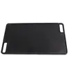 Grelha de Ferro Fundido Personalizada Retangular Placa de Ferro Dupla Face Grelha Listrada para Churrasco Bife Churrasqueira ao Ar Livre Utensílios de Cozinha Grelha