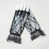 Guantes de encaje elástico de fábrica guantes de medio dedo para el sol de verano accesorios de ropa de encaje guantes