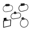 Anillo Redondo para Toalla de Acero Inoxidable Transfronterizo Baño Baño Anillo Redondo Ovalado Negro para Toalla Colgante