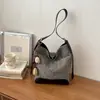 Bolso Cubo Estilo Coreano Nuevo 2026 para Mujer, Bolso de Hombro Cruzado de Gran Capacidad, Bolso de Mano de Paja Casual a la Moda
