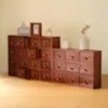 Gabinete de Medicina de Madera Tipo Cajón Retro Gabinete de Almacenamiento de Escritorio Caja de Madera para Cosméticos Joyería Medicina Tradicional China Gabinete Pequeño de Almacenamiento