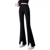 Dos estilos de pantalones de maternidad para primavera y otoño, adecuados para usar al aire libre, con cordones, aberturas laterales, ligeramente acampanados, estilo traje, pantalones casuales cortos, pantalones largos