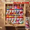 Navidad Transfronteriza de 12 Piezas, Muñeco de Nieve de Fieltro Tejido, Cima de Árbol de Madera, Decoración de Colgante para Fiesta en Casa Navideña