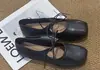 Zapatos Mary Jane de cordones con lazo y punta cuadrada, colección primavera 2026, retro y únicos, cómodos bailarinas de suela blanda para mujer