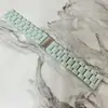 20/22 mm para Huawei GT2/Samsung WATCH4/S3 correa acrílica color real tres eslabones pulsera imitación resina