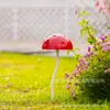 Decorações de Paisagismo para Jardim Amazon Temu Transfronteiriças Forma Criativa de Cogumelo Pintura em Spray de Ferro Plugue de Chão