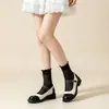 Calcetines tobilleros de cinta con lazo estilo Lolita, calcetines transparentes de lunares, calcetines dulces hasta la pantorrilla estilo japonés, disponibles para envío inmediato