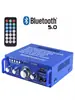 Mini Amplificador de Potencia Máquina Amplificador de Potencia para Altavoz Tarjeta Amplificador de Potencia Radio USB DC 12V 220V Amplificador de Potencia Bluetooth