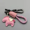 Año del Caballo Llavero Colgante Creativo de Cuero con Forma de Caballo Práctico Lujo Ligero Caballo del Zodiaco Regalo de Año Nuevo Mascota del Año del Caballo Regalo