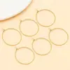Pendientes de aro de acero inoxidable estilo europeo y americano, accesorios de joyería hechos a mano para bricolaje, materiales semiacabados para pendientes de aro en forma de U de múltiples especificaciones