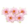 Conjunto de alta qualidade com 15 peças de cabeças de flor de rosa de seda artificial rosa para presilhas DIY, grinaldas, arranjos florais e acessórios decorativos