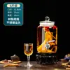 Botella de Vino de Vidrio para Uso Doméstico, Frasco Sellado de Gama Alta para Remojar Ginseng y Vino Medicinal, Recipiente para Vino con Pico, Botella de Vino Especial