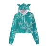 Sudadera para Mujer con Estampado Digital 3D, Sudadera Corta, Directo del Fabricante, Edición Limitada Navideña
