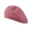 Novo Boina de Lã Vermelho Framboesa Fábrica Retrô Japonês Feltro de Lã Chapéu de Pintor Outono Inverno Beret para Circunferência de Cabeça Grande