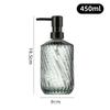 Producto Tipo Presión Desinfectante de Manos Botella de Jabón Gel de Ducha Reenvasado Botella de Vidrio Patrón Vertical Transparente Gran Capacidad
