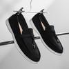 Zapatos Casuales Transpirables para el Trabajo y el Trayecto, Estilo Nuevo con Cordones Color Sólido Versátiles y Elegantes Mocasines de Verano para Hombre