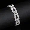 Conjunto de Collar Pendientes Pulsera Caliente Transfronterizo Cadena Nuevo Popular Europeo y Americano Novia Conjunto de Tres Piezas Pedrería Cena Boda