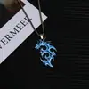 Pingente Rei Lobo Dragão de Fogo Tendência Hip-Hop Unissex Ins Personalidade Pingente Disco Design de Casal Colar