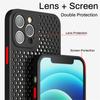Adecuado para Funda de Teléfono Móvil Apple 18Promax, Disipación de Calor, Diseño Hueco Transpirable de Panal, Funda Protectora para iPhone 17, Funda Suave 16, Funda 15