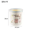 Cubo de basura de color crema con anillo de prensa, tamaño grande, diseño elegante para uso doméstico en cocina, sala de estar, baño y dormitorio