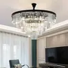 Lámpara de Araña de Cristal Americana Lujo Ligero Sala de Estar Redonda Comedor Lámpara Hogar Lujo Villa Retro Hotel Ingeniería Lámpara de Cristal