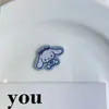 Etiqueta de Tela de Dibujos Animados Bordado por Computadora Marcas Tejidas Patrón de Perro Pudín Kurami Hecho a Mano DIY Adornos para la Cabeza Accesorios para el Cabello Etiqueta Trasera