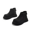 Botines Martin de Plataforma con Forro Polar para Mujer 2025 Nuevo Otoño e Invierno Escarchado Suela Gruesa Punta Ancha Botines Chelsea al Tobillo a la Moda
