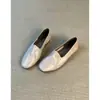 Zapatos planos retro franceses de piel de oveja para mujer, mocasines elegantes de punta redonda sin cordones, zapatos casuales cómodos y versátiles