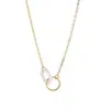 Colar Curto de Círculo de Pérolas Design de Nicho Elegante Colar Curto Corrente de Clavícula da Moda Simples para Namoradas