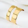 Pulseira Aberta Geométrica Lisa Estilo Europeu e Americano Transfronteiriça Joia de Design Moderno para Mulheres Acessório de Luxo Pulseira