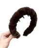 Otoño e Invierno 2025 Nuevo Estilo Coreano Antideslizante Estampado de Leopardo Lavado Facial Retro Versátil Pasador Aro para el Cabello Diadema Felpa Dentada Accesorios para el Cabello