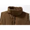 Chaleco Acolchado Retro Japonés con Cuello Alto para Hombre ORIGTEEN, Cálido para Invierno, Protección contra el Frío, Chaqueta de Plumón de Pato Blanco YR170