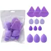 Set de 12 Huevos de Belleza, Esponja Cruzada de Exportación, Base Líquida, Cushion de Aire, Esponja de Maquillaje, Uso Húmedo y Seco