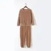 Pijama de Franela para Mujer, Estilo Otoño e Invierno, Forro Polar, Engrosado, Ropa de Casa Cálida, Adecuado para Usar Afuera, Conjunto de Manga Larga y Pantalón Largo Talla Grande para Mujer