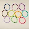 Pulseira Elástica Transfronteiriça Mais Vendida da Amazon Moda Pequena Fresca Simples Contas Acrílicas Pulseira Mulheres Atacado