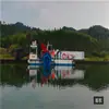 Barco de salvamento de basura de tres cadenas a gran escala Limpieza de basura superficial Recolección Cosecha y trituración de plantas acuáticas Transporte