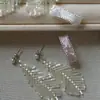 Pendientes de Pluma con Cuentas de Arroz Blanco 2025 Nuevos Pendientes Hermosos con Cuentas Pendientes Literarios para Mujer
